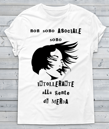 T-shirt Donna Non sono Asociale...
