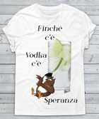 T-shirt Uomo Finché c'è Vodka - Gufetto Brand