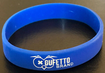 Bracciale Gomma Scritta FLUO Blu