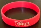 Bracciale Gomma Scritta FLUO Rosso - Gufetto Brand