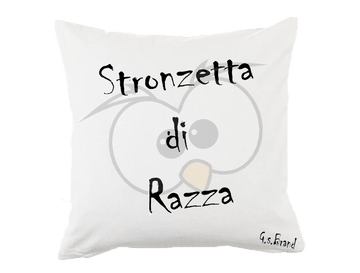 Cuscino Bianco/Viola Stronzetta di Razza