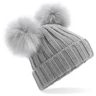 Cappellino Doppio Pom Grigio - Gufetto Brand