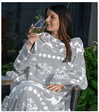Coperta con maniche donna Norvegese Grigio Chiaro - Gufetto Brand