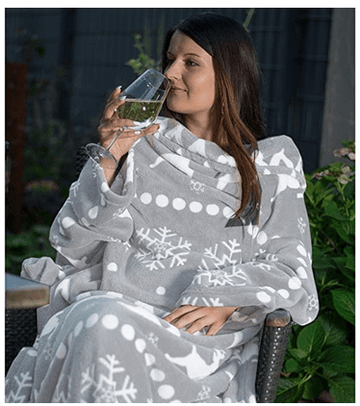 Coperta con maniche donna Norvegese Grigio Chiaro