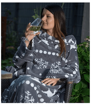 Coperta con maniche donna Norvegese Grigio Scuro