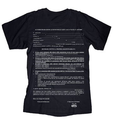 T-shirt Uomo Autocertificazione Outlet