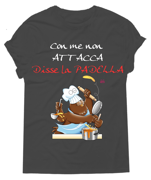T-shirt Uomo In Cucina Con me non Attacca - Gufetto Brand