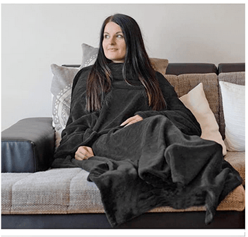 Coperta con maniche donna Nera