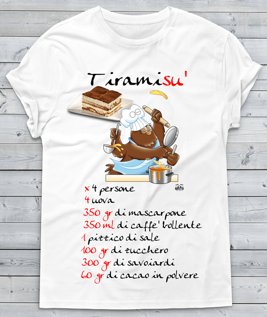 T-shirt Donna In Cucina Tiramisù - Gufetto Brand
