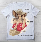 T-shirt Donna STRESSATA ( Q3097 ) - Gufetto Brand