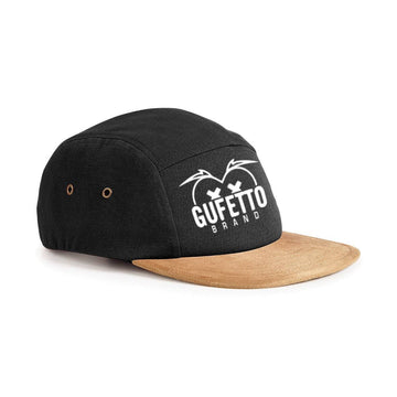 Cappello Nero visiera marrone