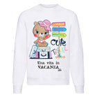 Felpa Classic Donna Una vita in vacanza ( C8402 ) - Gufetto Brand