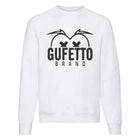 Felpa Classic Uomo Donna Gufetto Brand Logo Nero Ricamato ( K5630 ) - Gufetto Brand