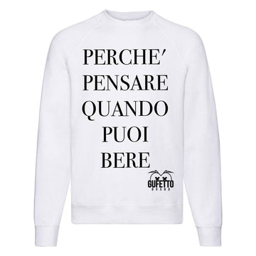 Felpa Classic Uomo Donna PERCHE' ( U8315 )