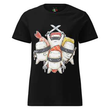 T-shirt morbida basic da donna Ninja Sushi