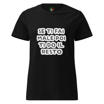 T-shirt morbida basic da donna Se ti fai Male
