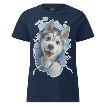 T-shirt morbida basic da donna Husky