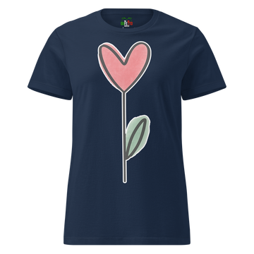 T-shirt morbida basic da donna Fiore Cuore
