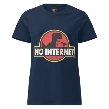 T-shirt morbida basic da donna No Internet