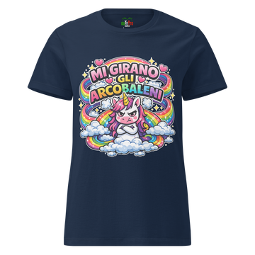 T-shirt morbida basic da donna Mi Girano gli Arcobaleni
