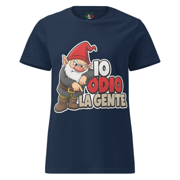 T-shirt morbida basic da donna Io Odio la Gente