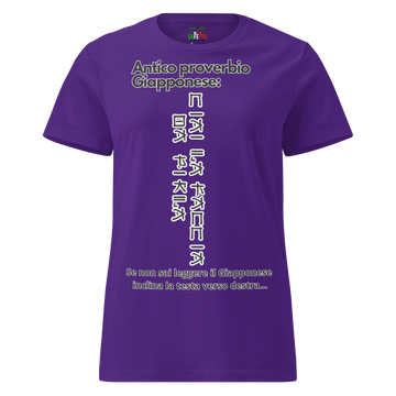 T-shirt morbida basic da donna Proverbio Giapponese