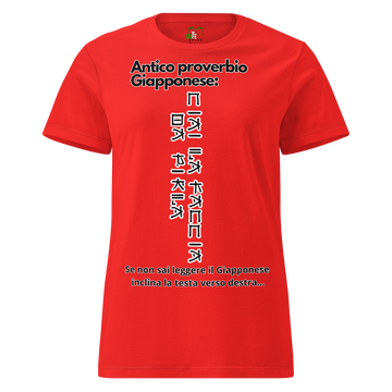 T-shirt morbida basic da donna Proverbio Giapponese
