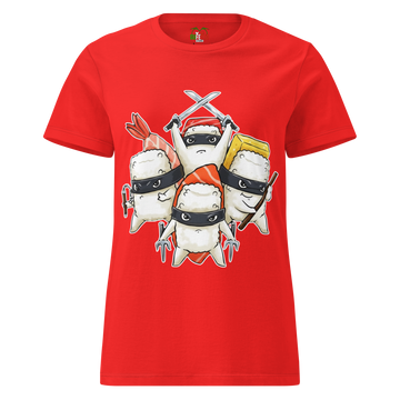 T-shirt morbida basic da donna Ninja Sushi
