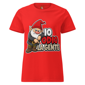 T-shirt morbida basic da donna Io Odio la Gente