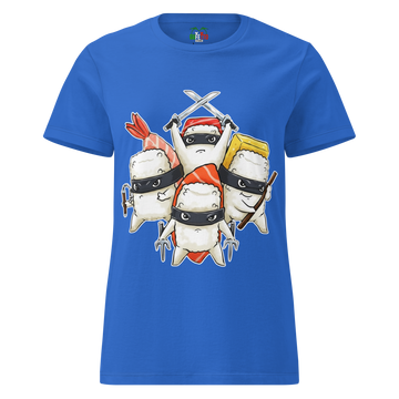 T-shirt morbida basic da donna Ninja Sushi