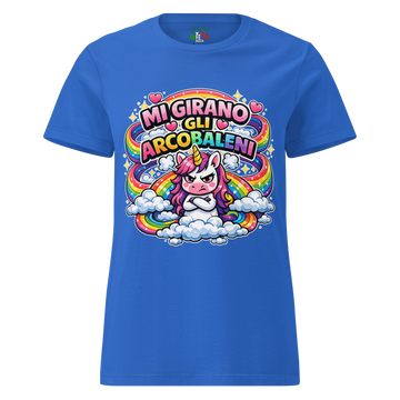 T-shirt morbida basic da donna Mi Girano gli Arcobaleni