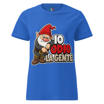 T-shirt morbida basic da donna Io Odio la Gente