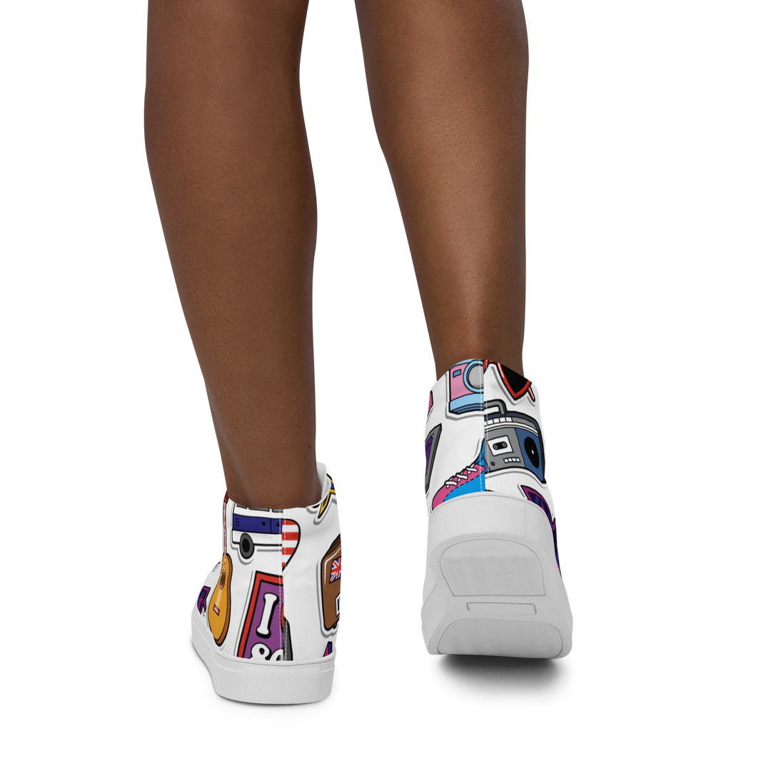 Sneakers alte in tela da donna 80/90 - Gufetto Brand