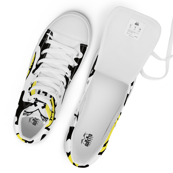 Sneakers alte in tela da donna SMILE FACE - Gufetto Brand