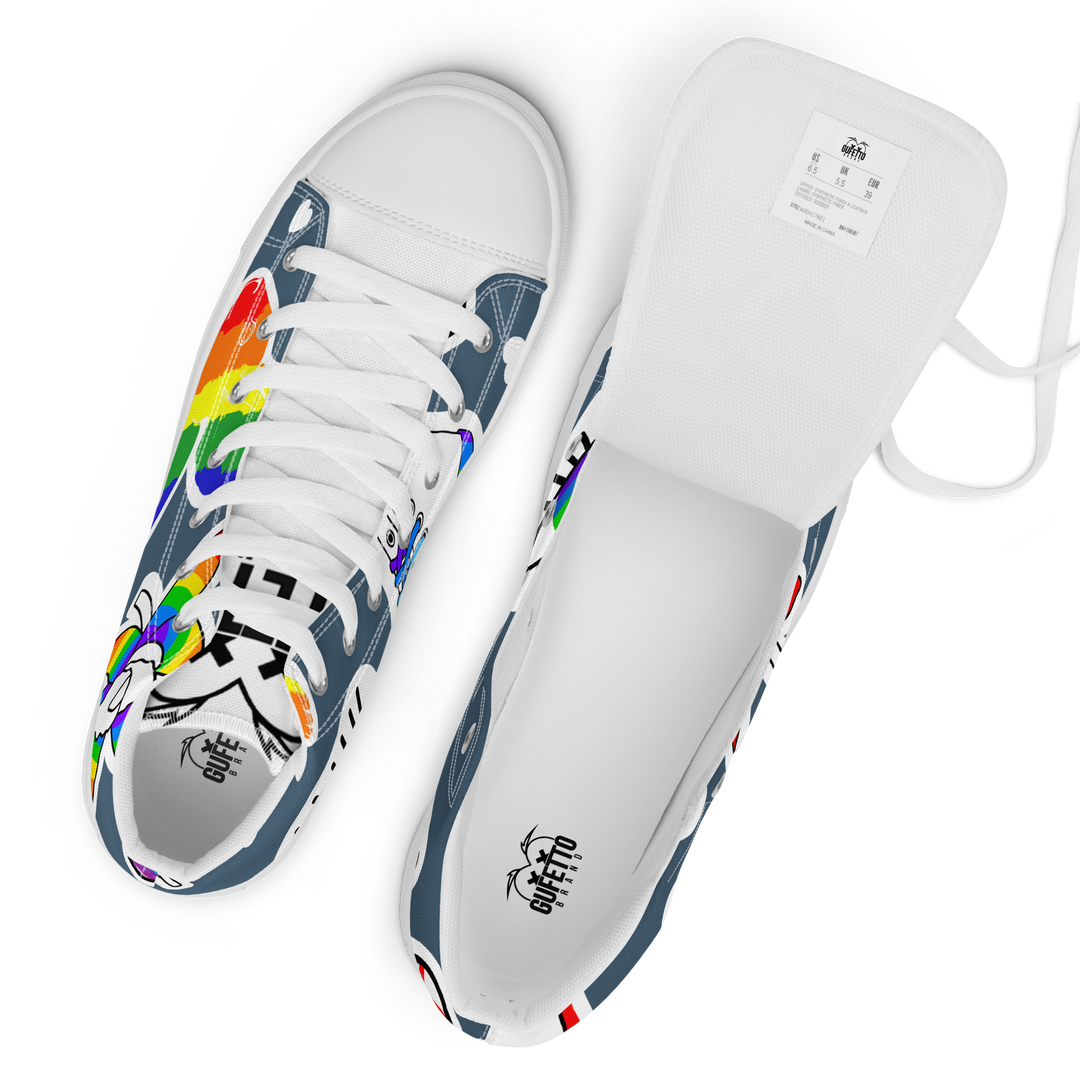 Sneakers alte in tela da donna ARCOBALENO - Gufetto Brand