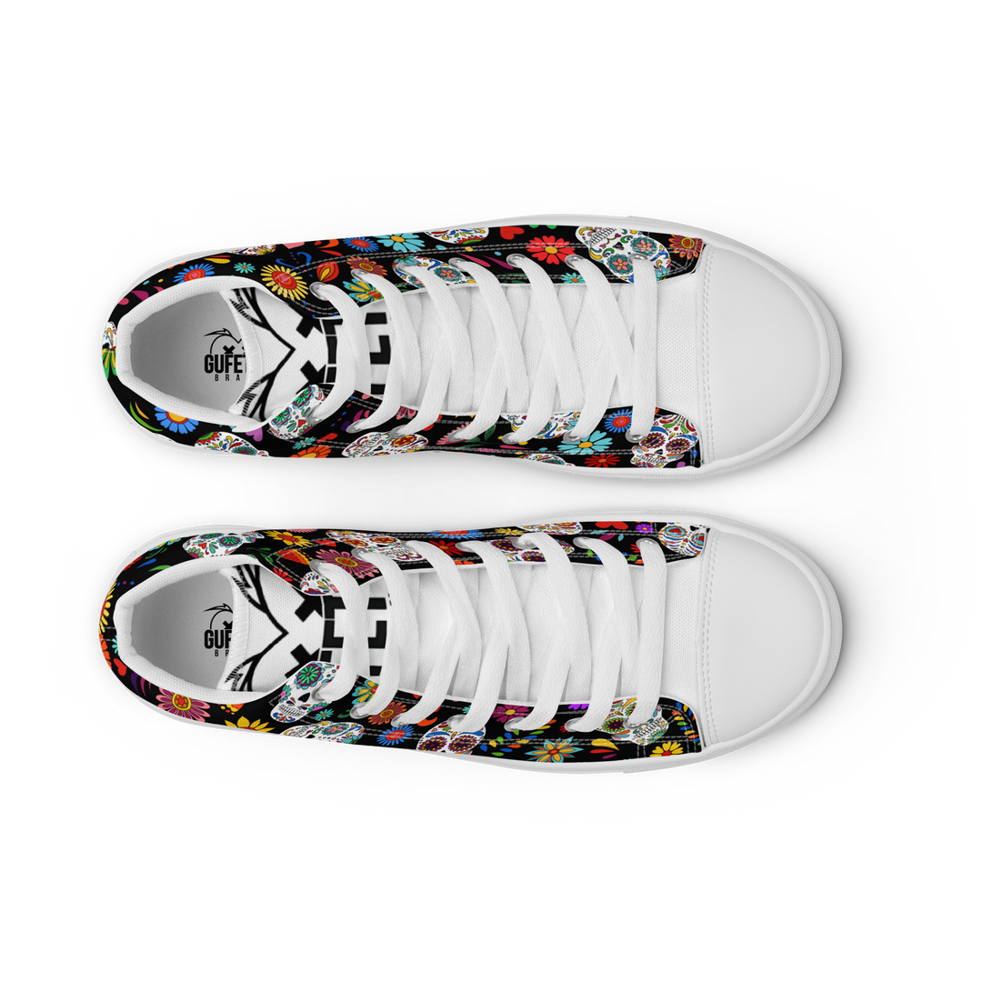 Sneakers alte in tela da donna SKULL EDITION - Gufetto Brand
