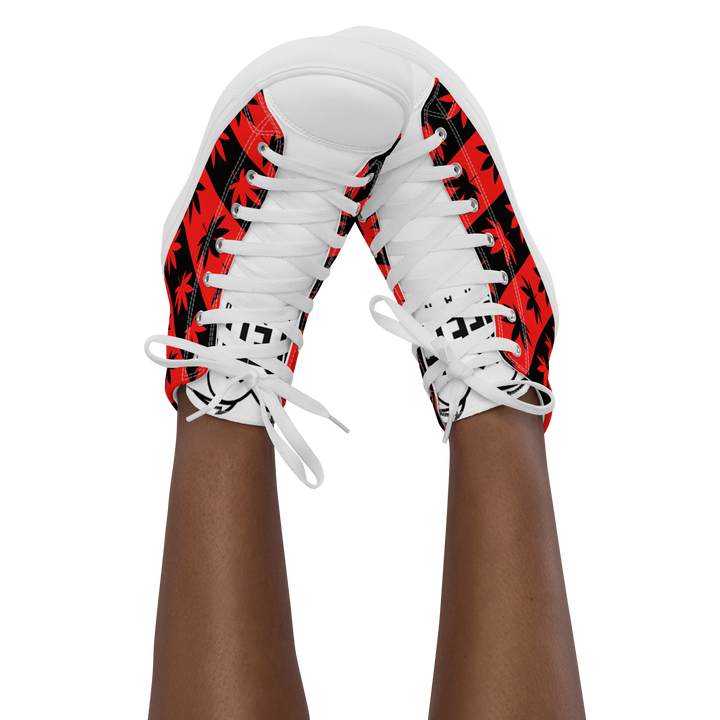Sneakers alte in tela da donna CANNABIS ROSSE - Gufetto Brand