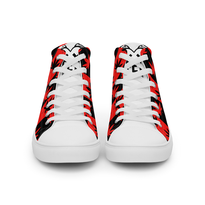 Sneakers alte in tela da donna CANNABIS ROSSE - Gufetto Brand