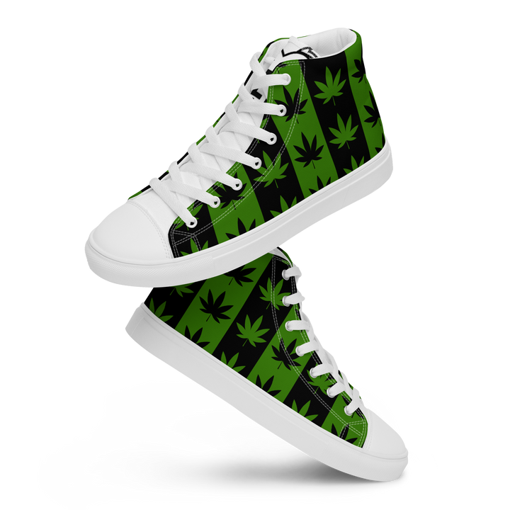 Sneakers alte in tela da donna CANNABIS VERDI - Gufetto Brand