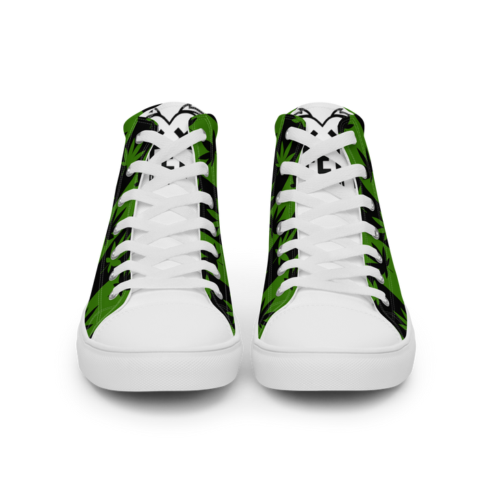 Sneakers alte in tela da donna CANNABIS VERDI - Gufetto Brand