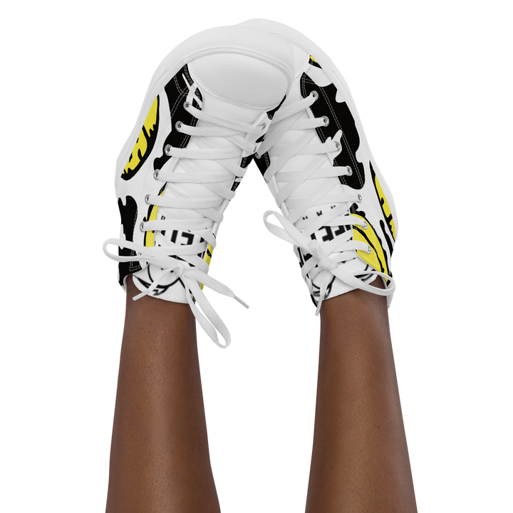 Sneakers alte in tela da donna SMILE FACE - Gufetto Brand