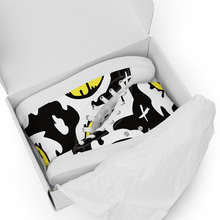 Sneakers alte in tela da donna SMILE FACE - Gufetto Brand