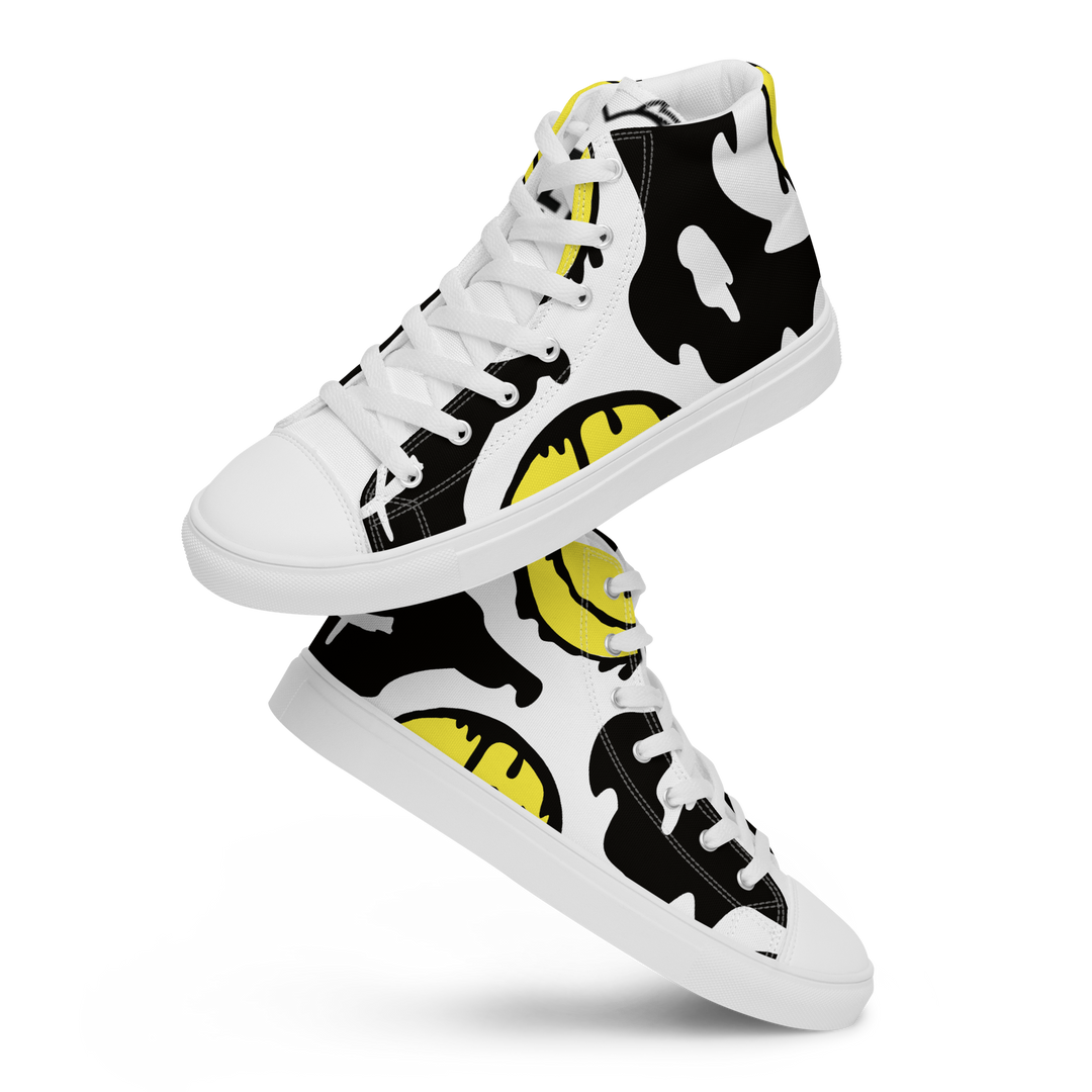 Sneakers alte in tela da donna SMILE FACE - Gufetto Brand