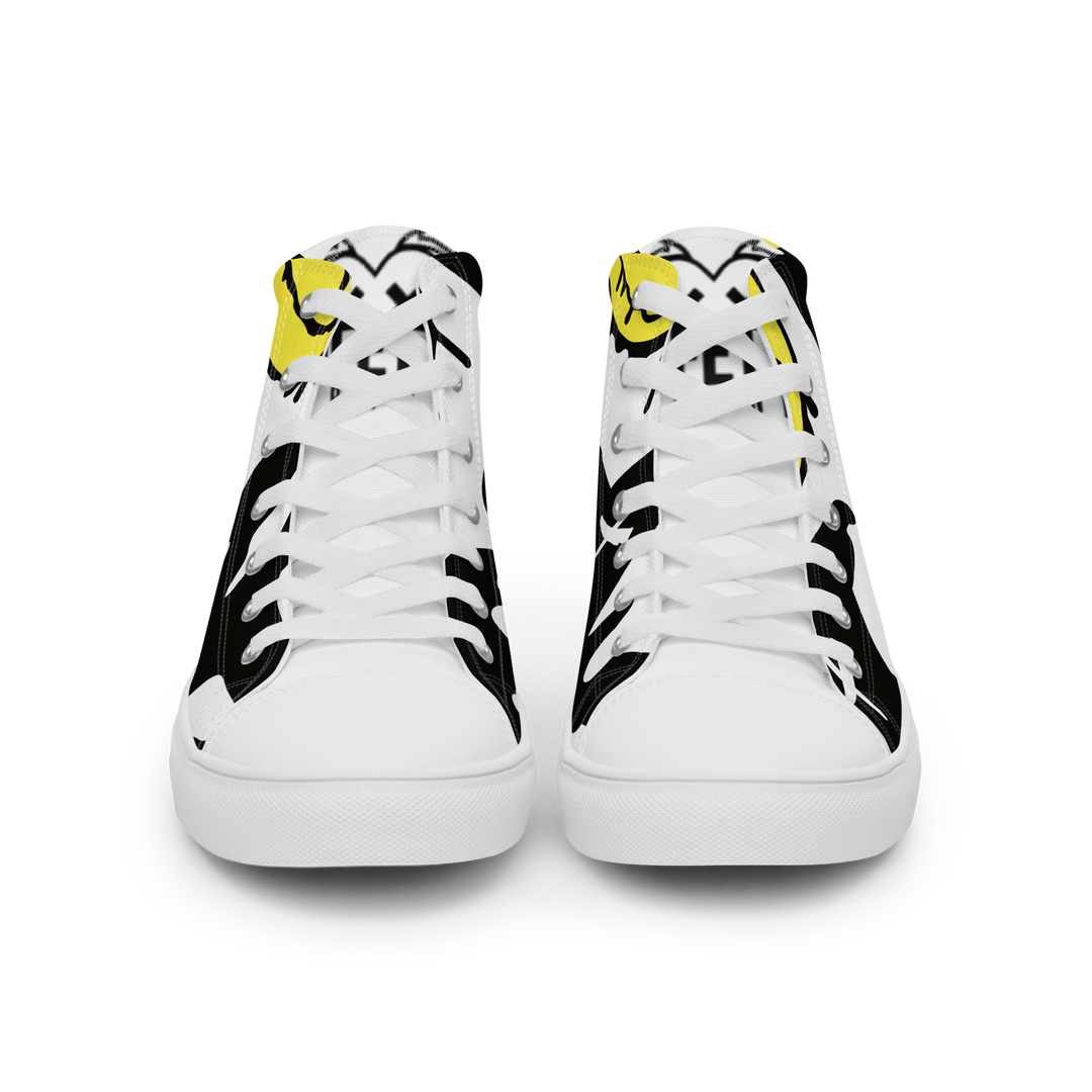 Sneakers alte in tela da donna SMILE FACE - Gufetto Brand