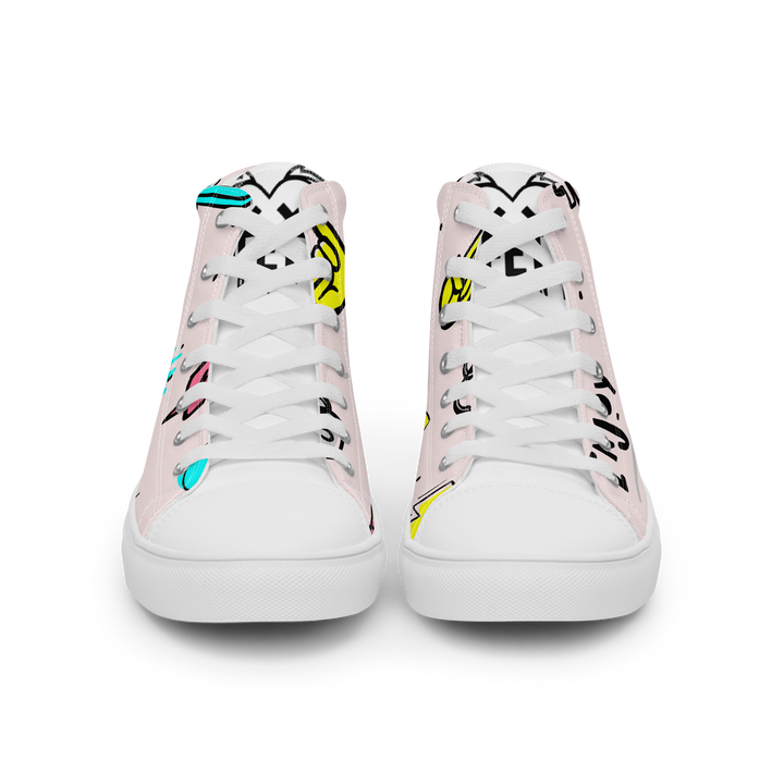 Sneakers alte in tela da donna PINK ENJOY - Gufetto Brand