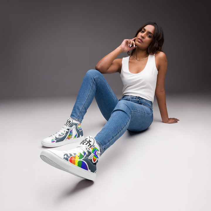 Sneakers alte in tela da donna ARCOBALENO - Gufetto Brand