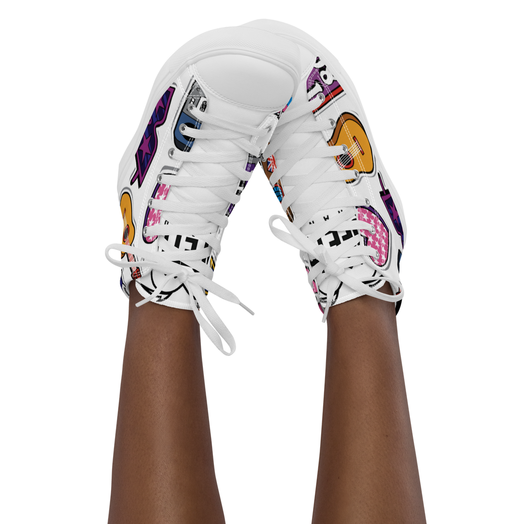 Sneakers alte in tela da donna 80/90 - Gufetto Brand