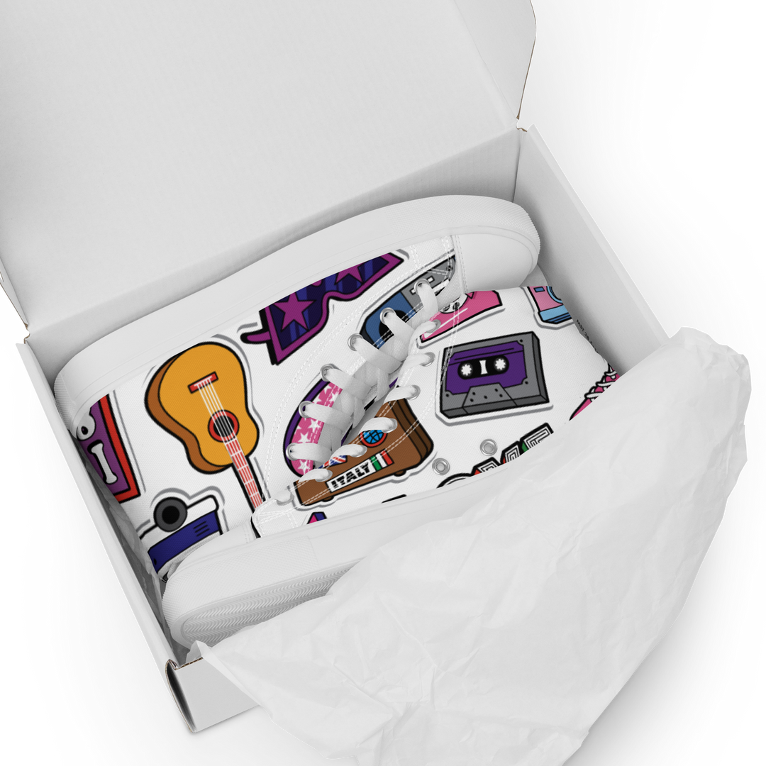 Sneakers alte in tela da donna 80/90 - Gufetto Brand