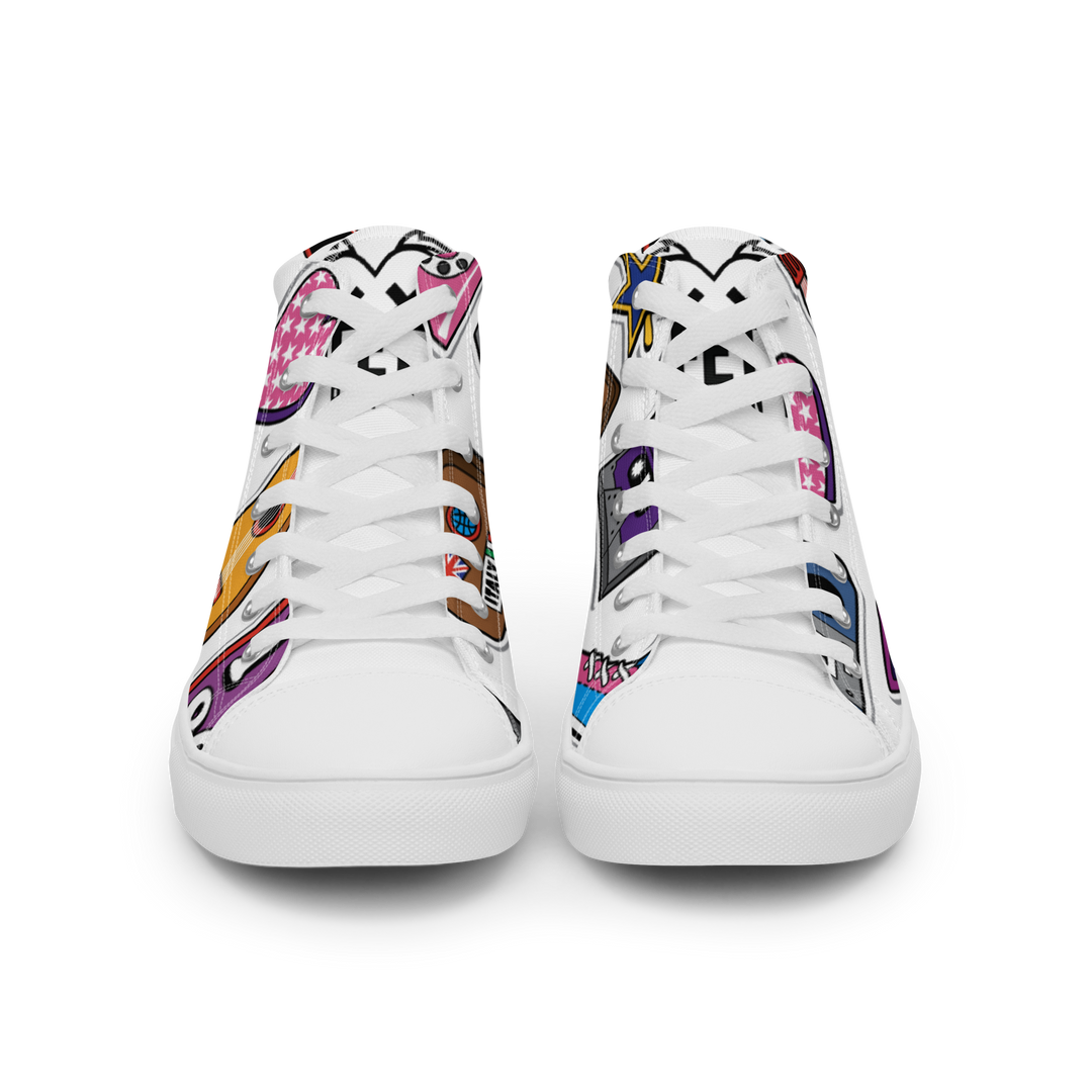 Sneakers alte in tela da donna 80/90 - Gufetto Brand