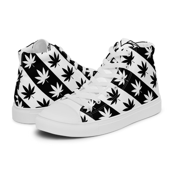 Sneakers alte in tela da donna CANNABIS B/W
